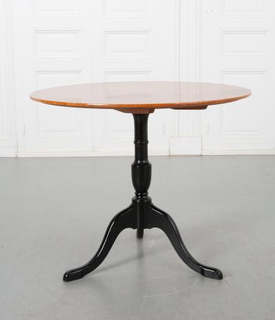 Swedish Early 20th Century Birch Tilt Top Table