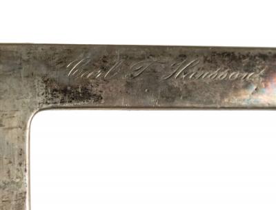 Swedish Edwardian Ebony and Silver Cane