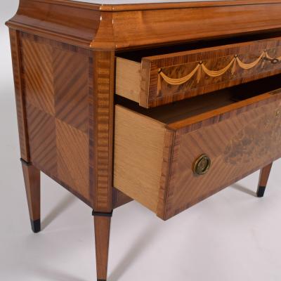 Swedish Entryway Intarsia Mirror Chest 19th century