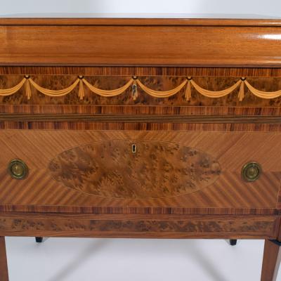 Swedish Entryway Intarsia Mirror Chest 19th century