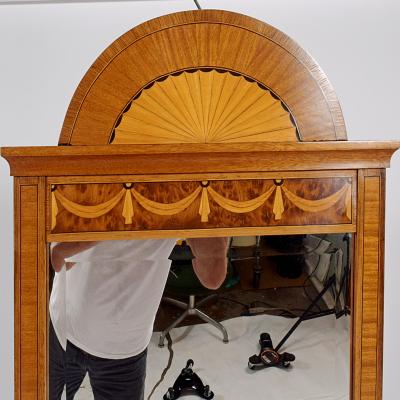 Swedish Entryway Intarsia Mirror Chest 19th century