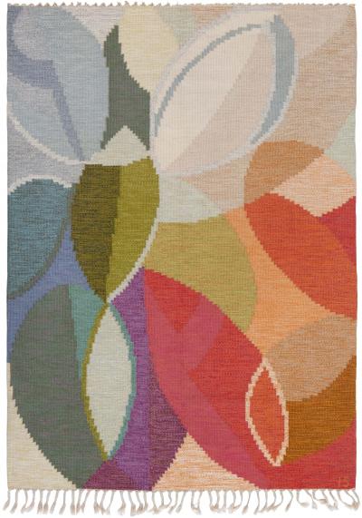 Swedish Flat Weave Rug by Ingegerd Silow