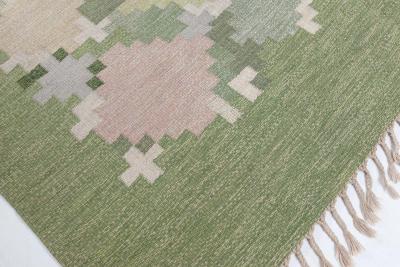 Swedish Flat Weave Rug by Ingegerd Silow
