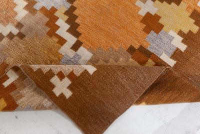 Swedish Flat Woven Fragment Rug