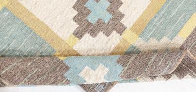Swedish Flat Woven Rug Signed Sverker Greuholm