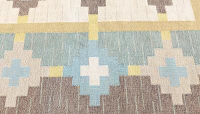 Swedish Flat Woven Rug Signed Sverker Greuholm