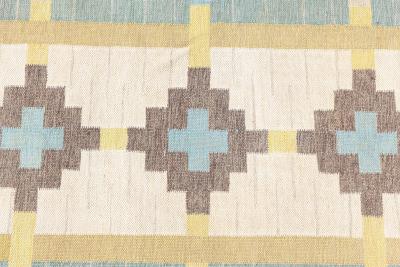 Swedish Flat Woven Rug Signed Sverker Greuholm