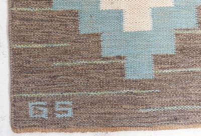 Swedish Flat Woven Rug Signed Sverker Greuholm