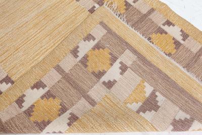Swedish Flat Woven Rug Signed with Initial JR 