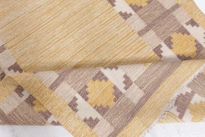 Swedish Flat Woven Rug Signed with Initial JR 