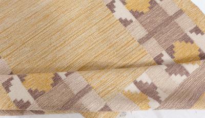Swedish Flat Woven Rug Signed with Initial JR 