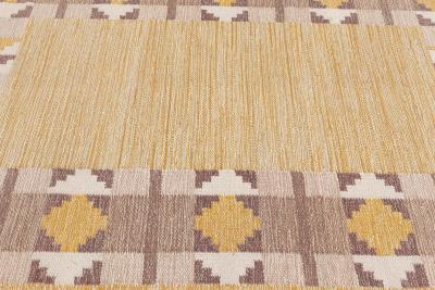 Swedish Flat Woven Rug Signed with Initial JR 