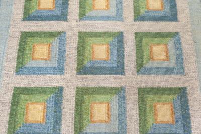 Swedish Flat Woven Rug by Alice Walleback
