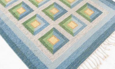 Swedish Flat Woven Rug by Alice Walleback