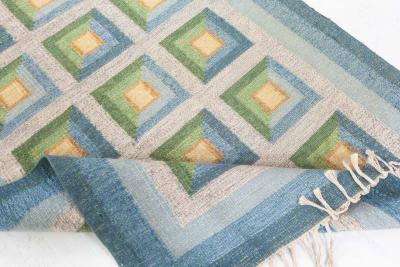 Swedish Flat Woven Rug by Alice Walleback