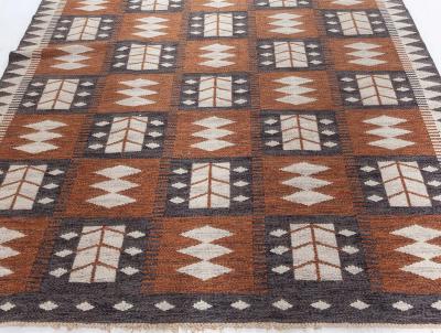 Swedish Flat Woven Rug by Berit Koenig