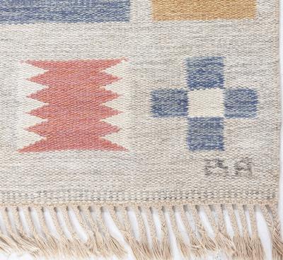 Swedish Flat Woven Rug by Bitte Ahlgren