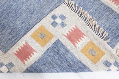 Swedish Flat Woven Rug by Bitte Ahlgren