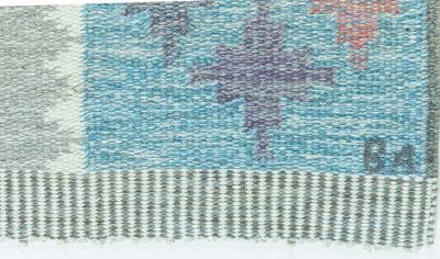 Swedish Flat Woven Rug by Bitte Ahlgren BA 
