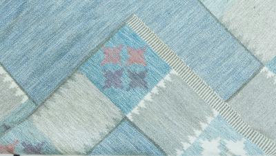 Swedish Flat Woven Rug by Bitte Ahlgren BA 