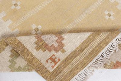 Swedish Flat Woven Rug by Elsa Ekholm