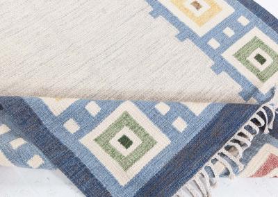 Swedish Flat Woven Rug by Erik Lundberg