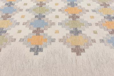 Swedish Flat Woven Rug by Erik Lundberg