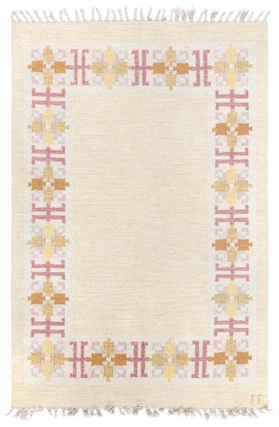 Swedish Flat Woven Rug by Fredrik Fiedler