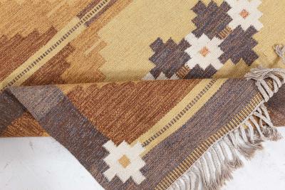 Swedish Flat Woven Rug by Ingegerd Silow