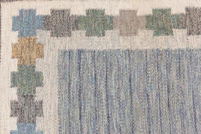 Swedish Flat Woven Rug by Ingegerd Silow