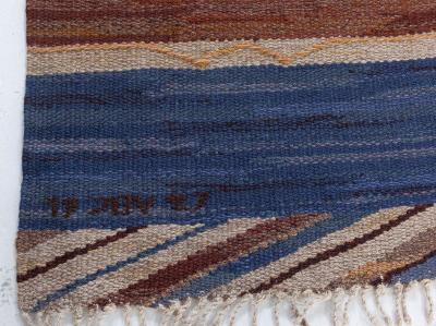 Swedish Flat Woven Rug by Johanna Bruns Vavskola