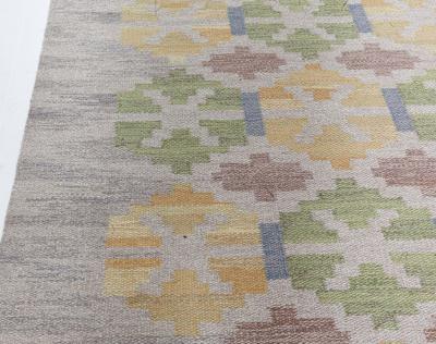 Swedish Flat Woven Rug by Judith Johansson