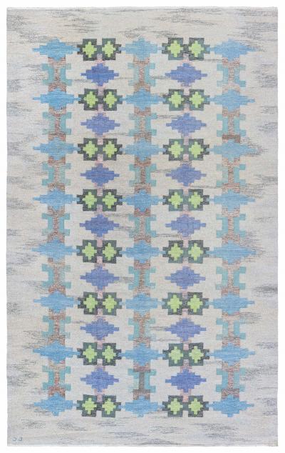 Swedish Flat Woven Rug by Judith Johansson