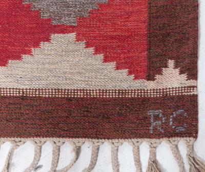 Swedish Flat Woven Rug by Rakel Carllander