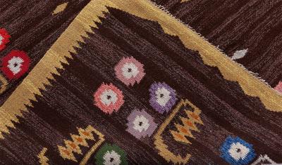 Swedish Flat Woven Rug by Solveig Westerberg