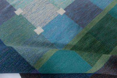 Swedish Flat Woven Rug by Ulla Pakdal