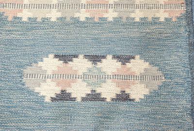 Swedish Flat Woven Runner Signed by Gitt Granssjo Carlsson GG 