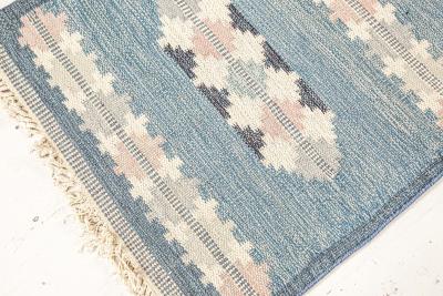 Swedish Flat Woven Runner Signed by Gitt Granssjo Carlsson GG 