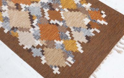 Swedish Flat Woven Runner by Ingegerd Silow