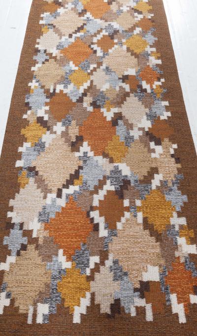 Swedish Flat Woven Runner by Ingegerd Silow