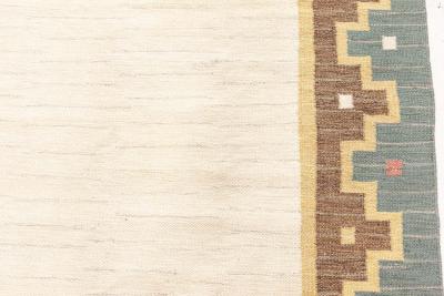 Swedish Flat Woven Signed With Initials GK