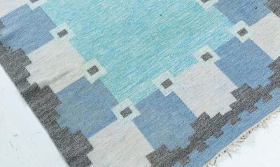 Swedish Flat woven Rug by Ingegerd Silow