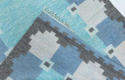 Swedish Flat woven Rug by Ingegerd Silow