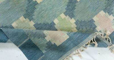Swedish Flat woven Rug by Ingegerd Silow