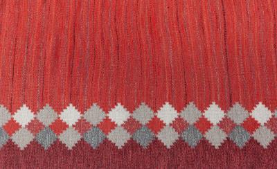 Swedish Flat woven Rug by Ingegerd Silow