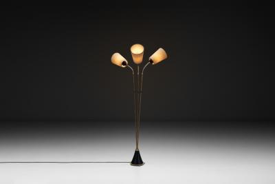 Swedish Floor Lamp with Three Adjustable Arms Sweden Mid 20th Century