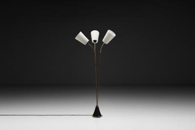 Swedish Floor Lamp with Three Adjustable Arms Sweden Mid 20th Century