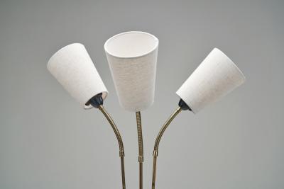 Swedish Floor Lamp with Three Adjustable Arms Sweden Mid 20th Century
