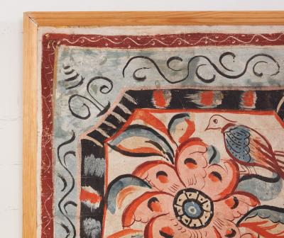 Swedish Folk Art Painted Panel