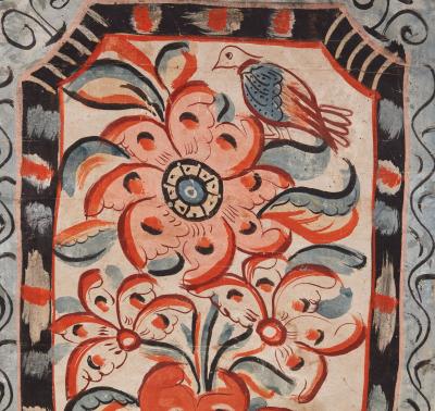 Swedish Folk Art Painted Panel